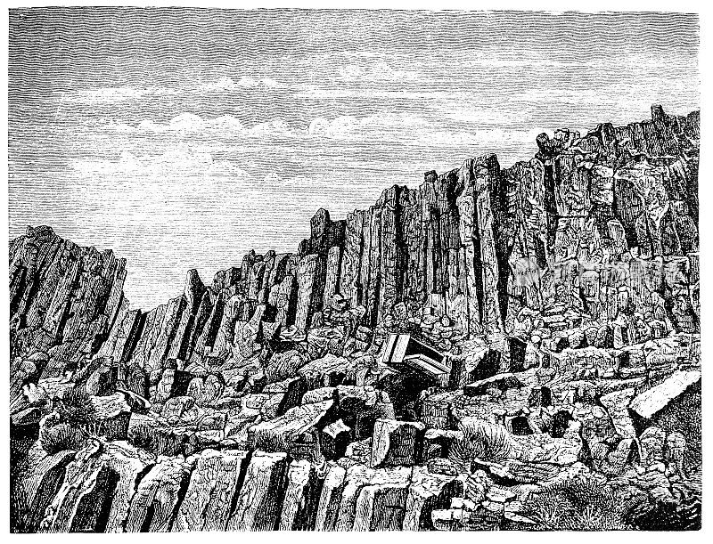 Columnar quartz trachyte in the Rocky Mountain